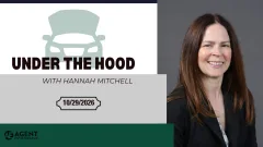 Headshot of smiling woman next to Under the Hood video series title