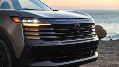The front end of a Nissan SUV.