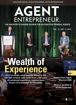 Cover of AE May/June's print issue, featuring the 2026 F&I Hall of Fame honorees