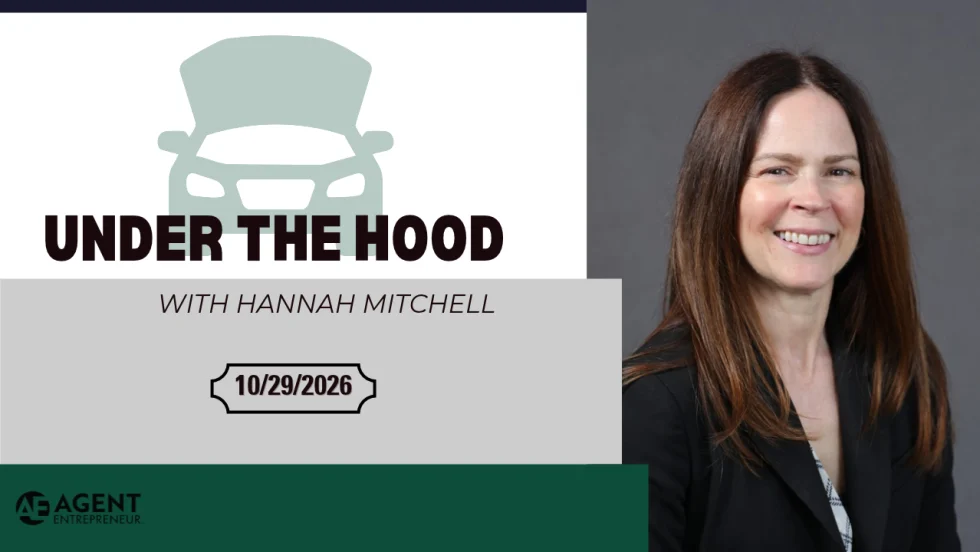 Headshot of smiling woman next to Under the Hood video series title