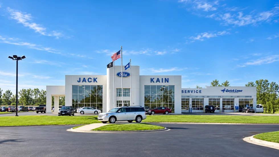 The outside of a Jack Kain car dealership
