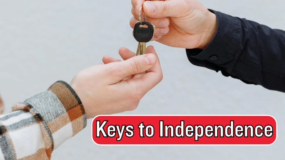 two hands exchanging a set of keys, Auto Dealer Today, Keys to Indpendence