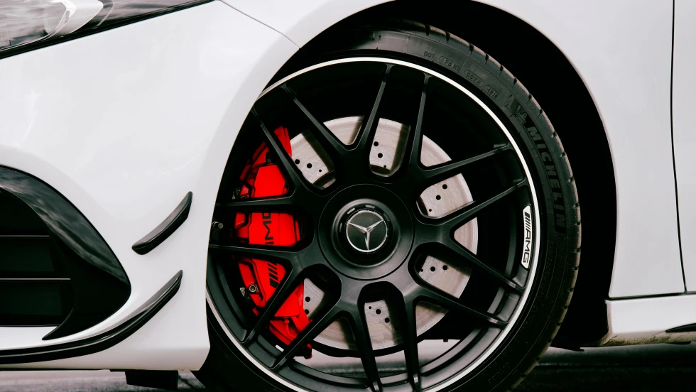 Photo of Michelin tire on Mercedes car