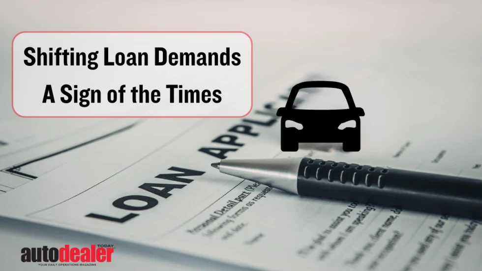 Shifting Loan Demands A Sign of the Times, Loan Application paperwork with a pen and a car outline, Auto Dealer Today
