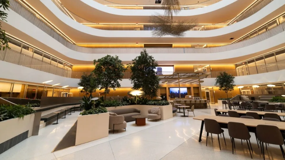 interior of General Motors' new global headquarters