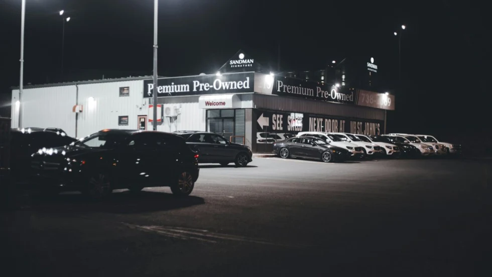lineup of cars