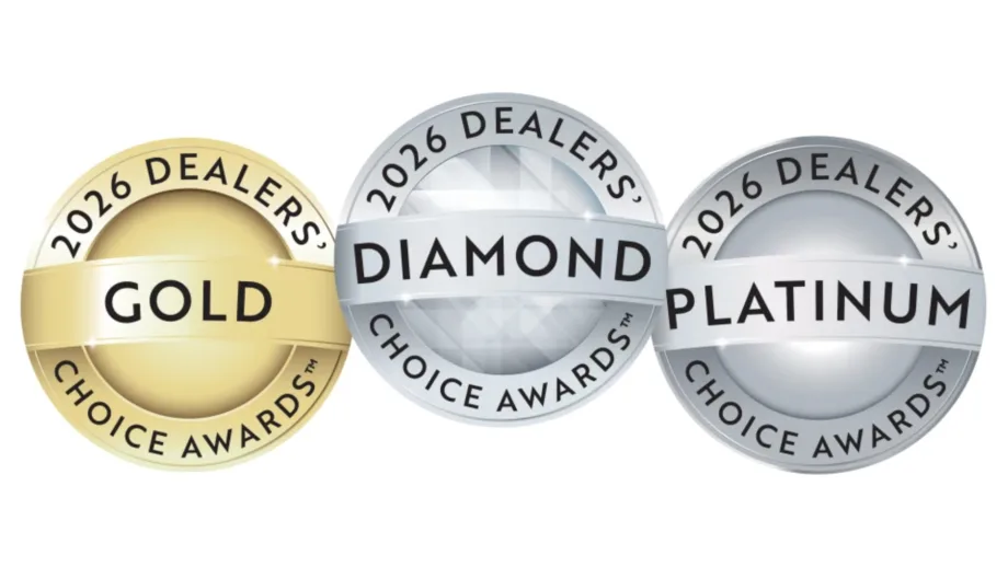 Graphic of 2026 gold, diamond and platinum Dealers' Choice Awards emblems