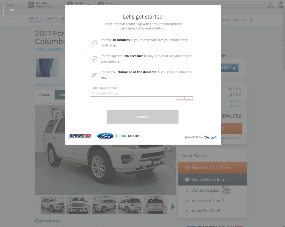Ford Credit Invests in Online Car-Buying Platform