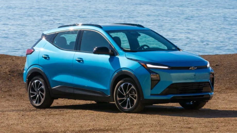 Photo of new Chevrolet Bolt parked on a beach
