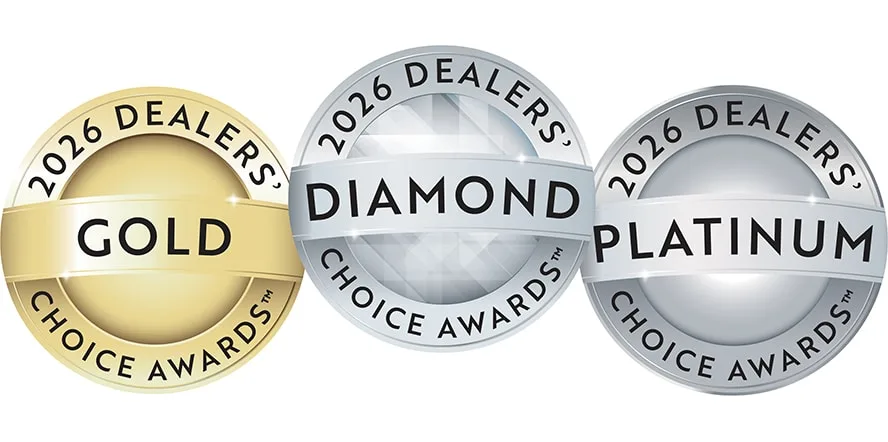 2026 diamond, platinum and gold Dealers' Choice Awards emblems