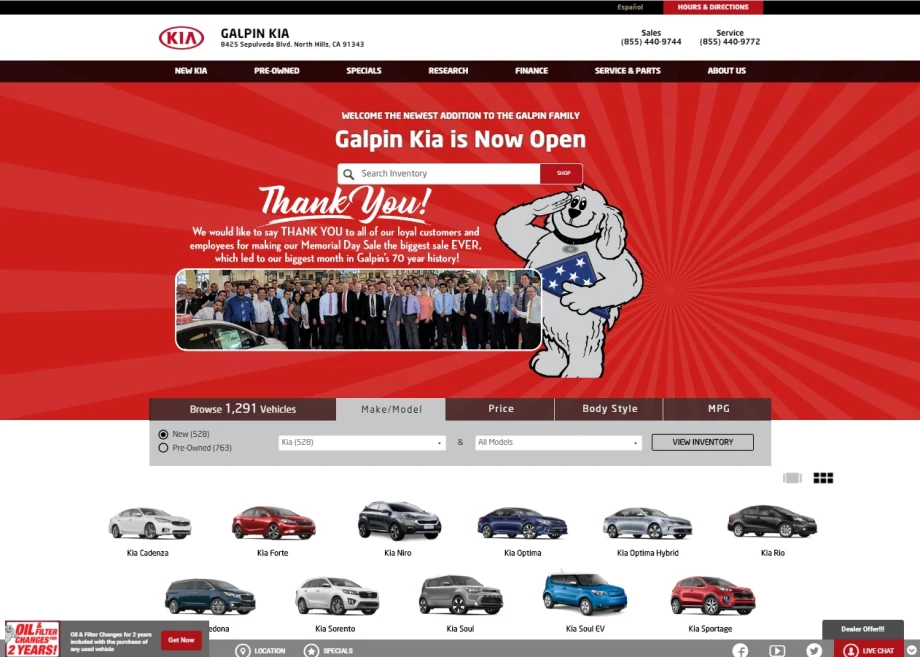 Galpin Becomes Exclusive Kia Outlet for California’s San Fernando Valley