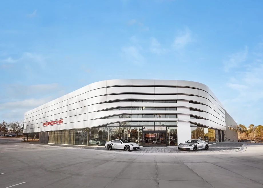 Exterior of Porsche dealership