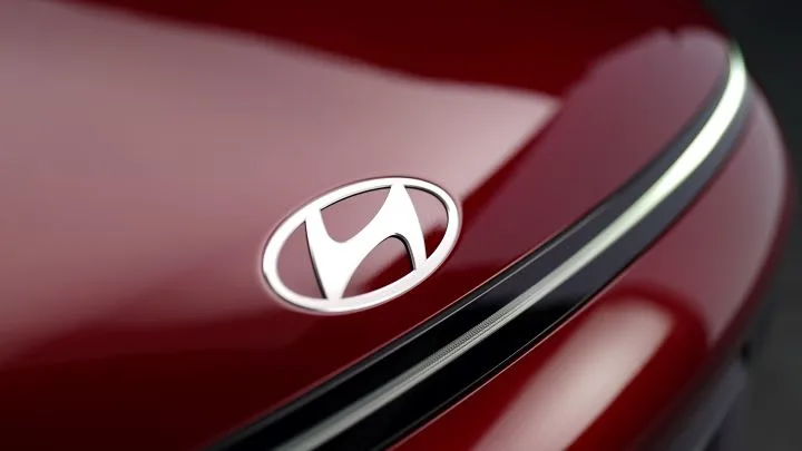 Hyundai insignia on a vehicle