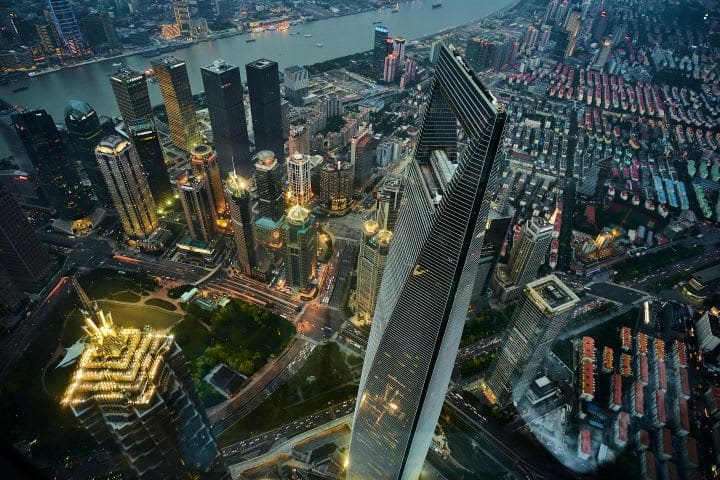 Aerial view of China