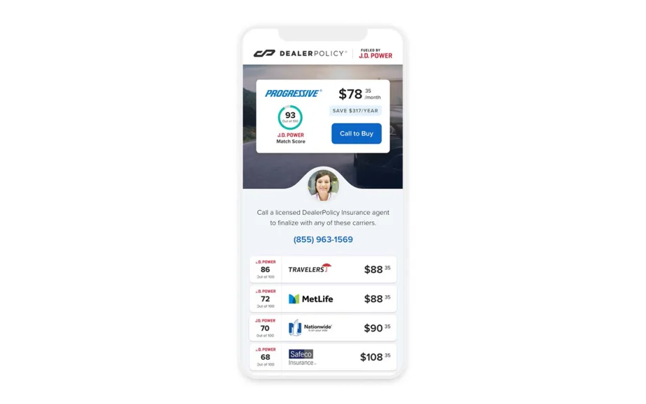 Dealer Policy Teams with J.D. Power to Deliver Personalized Auto Insurance Quotes to Car Buyers