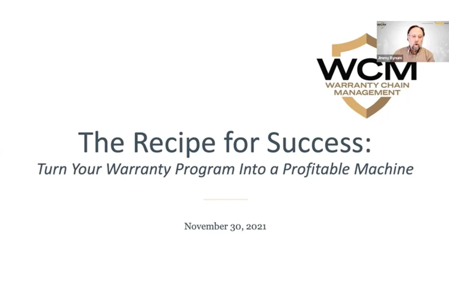 The Recipe for Success: Turn Your Warranty Program Into a Profitable Machine