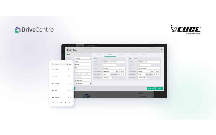 DriveCentric and CUDL Announce New Integration for the CUDL Auto Lending Platform