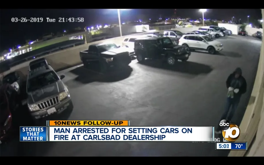 Police Say Customer Set Fire at Calif. Dealership
