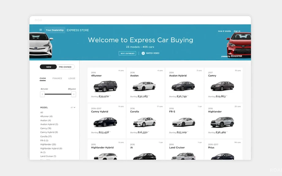 Roadster to Drive Toyota, MBUSA Digital Retail Programs