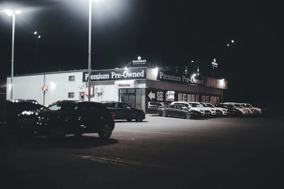 lineup of cars