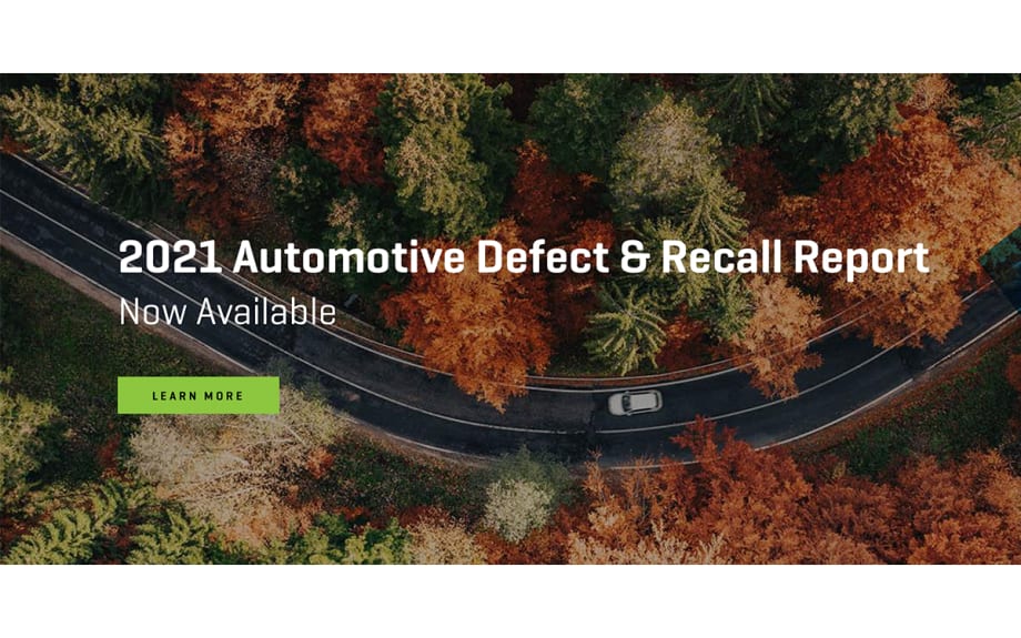 Automotive Defect & Recall Report Highlights New Trends, Regulatory Insights