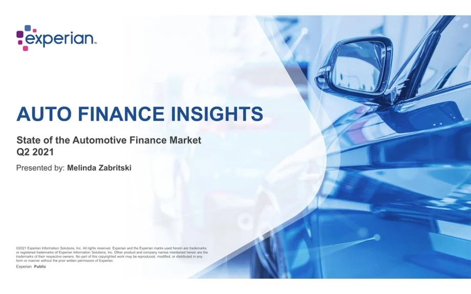 New Vehicle Financing Returning to Pre-Pandemic Levels